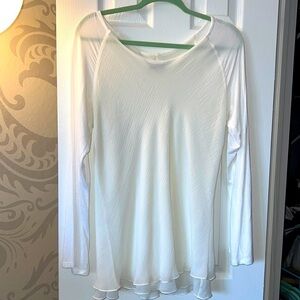Kokoon white blouse with layered ruffle hem. Size M. EUC.